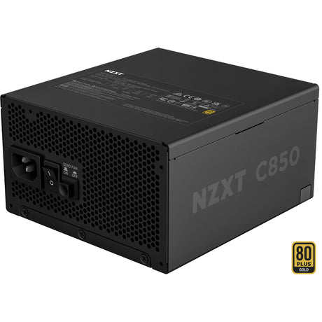 Nzxt c850 gold atx 3.1 modulær 850 watt strømforsyning (sort, 1x 12v-2x6, 3x pcie)