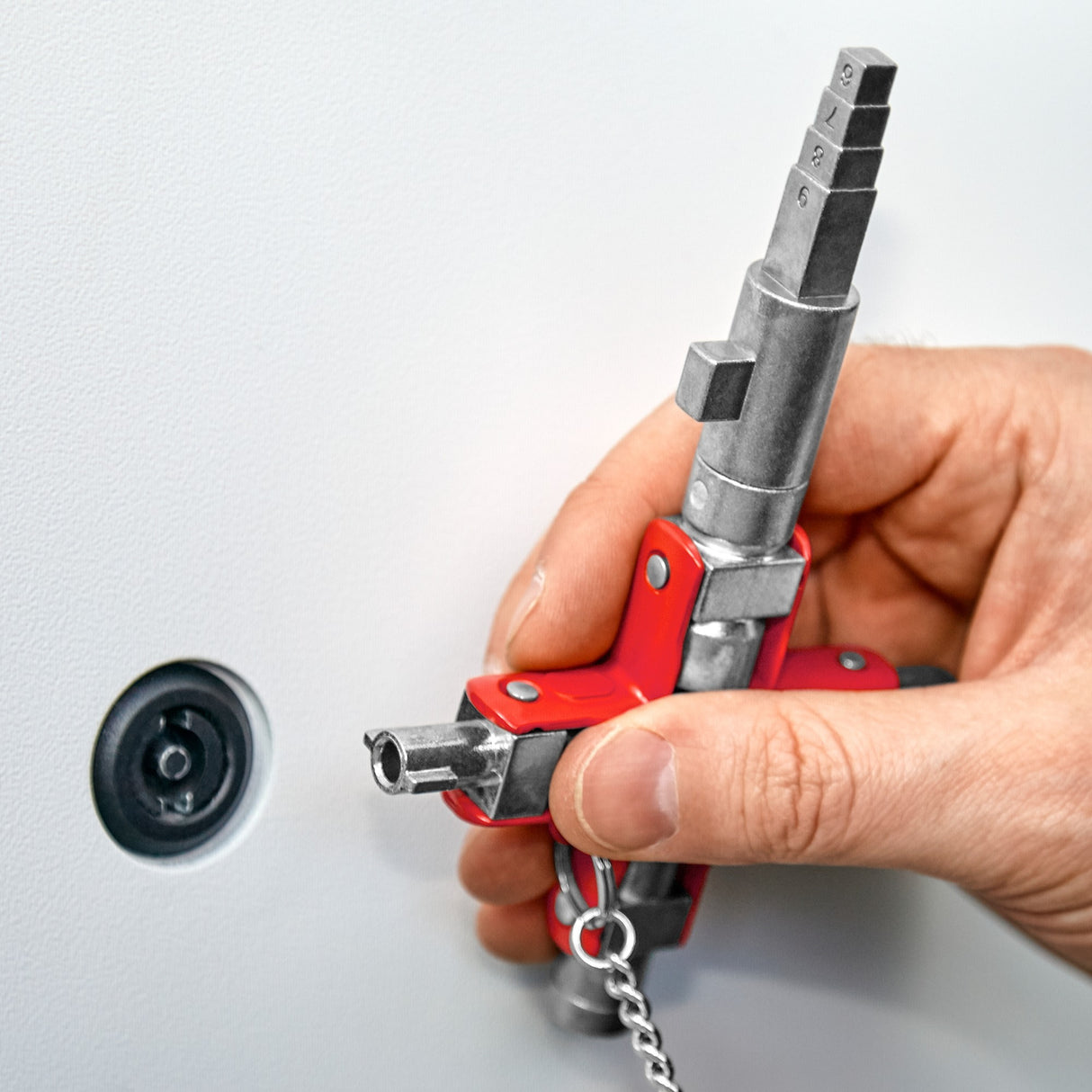 Knipex 00 11 06 v01 skifteskabsnøgle med 9 profiler - firkantede overflader