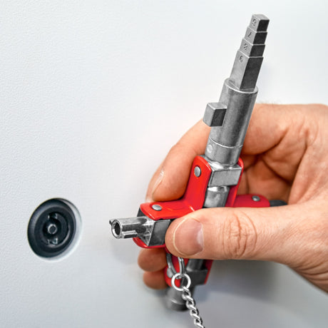 Knipex 00 11 06 v01 skifteskabsnøgle med 9 profiler - firkantede overflader