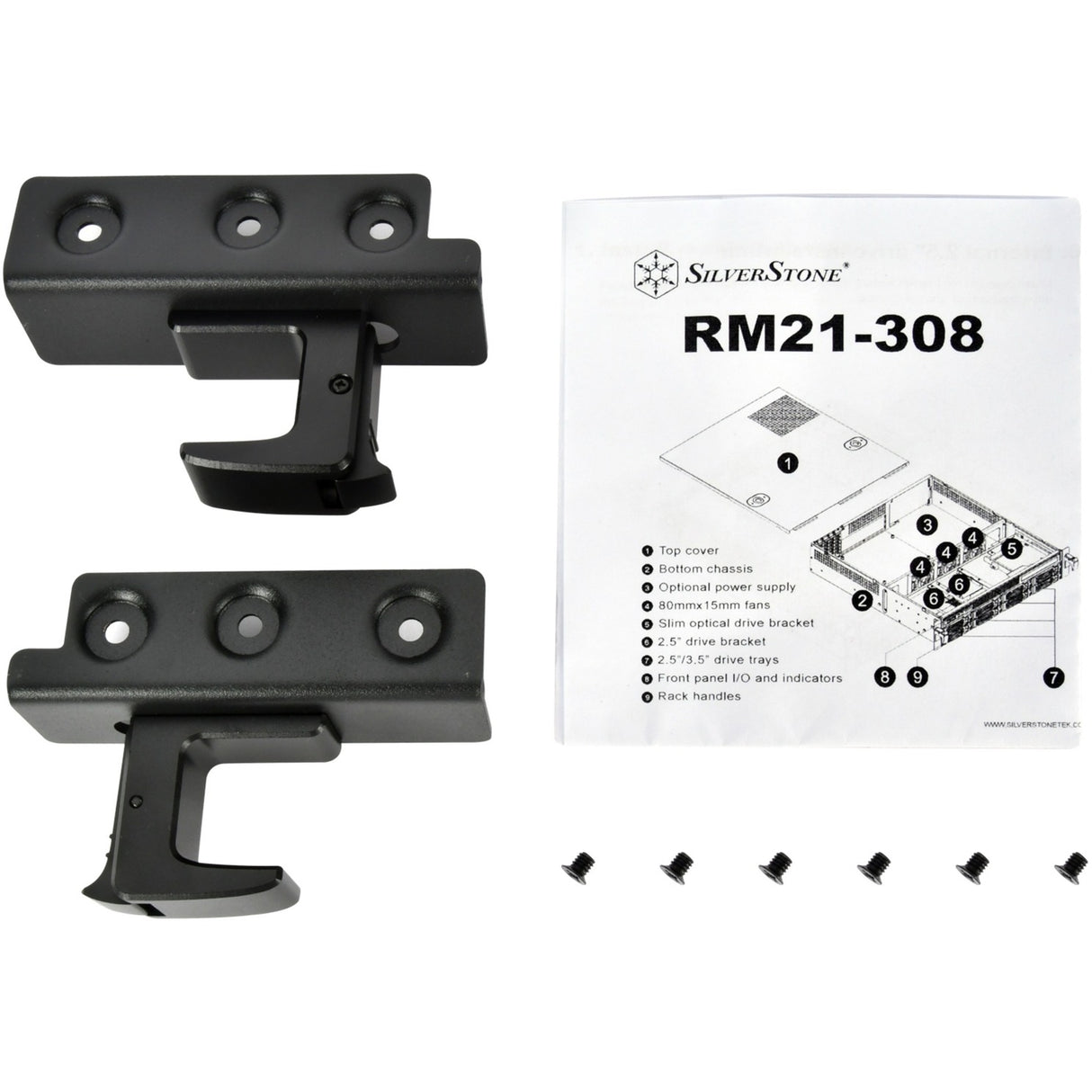 Silverstone RM21-308 rackhus (sort | 1x USB-A 2.0 | 1x USB-A 3.2 (5 Gbit s))