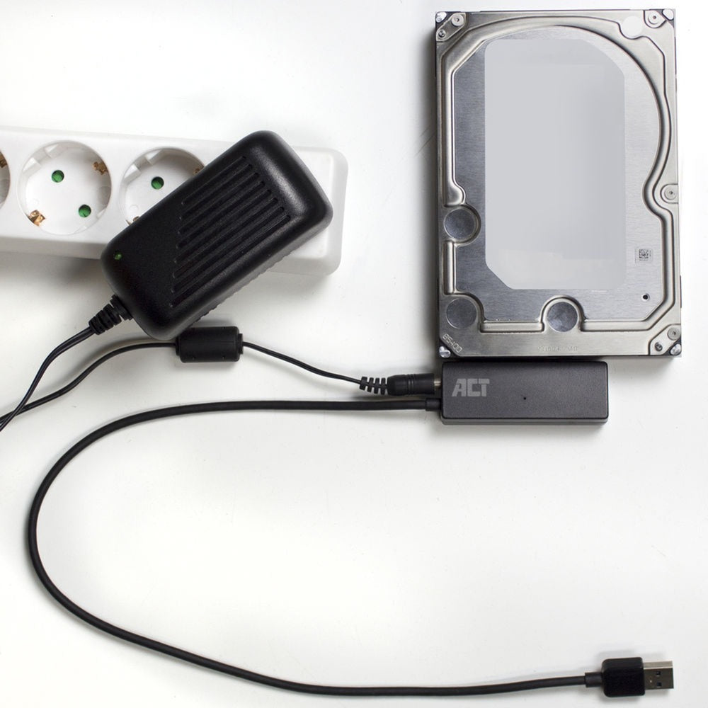 Act Connectivity USB 3.2 Gen1 til 2.5 3.5 tommer SATA-adapterkabel til SSD HDD (sort, USB 3.2 (5 Gbit s))