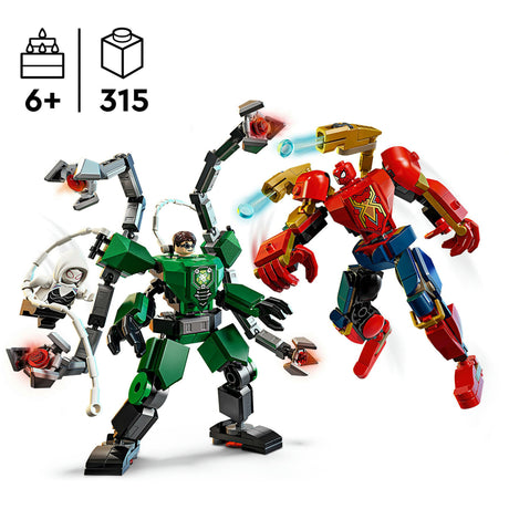 Lego Marvel Mecha Duel: Spider-Man vs. doc ock superhelte - byggesæt til børn - 76338