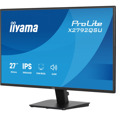 Iiyama prolite x2792qsu-b1 27 skærm (sort, HDMI, skærmport, 2x USB-A, USB-B, 120 Hz)