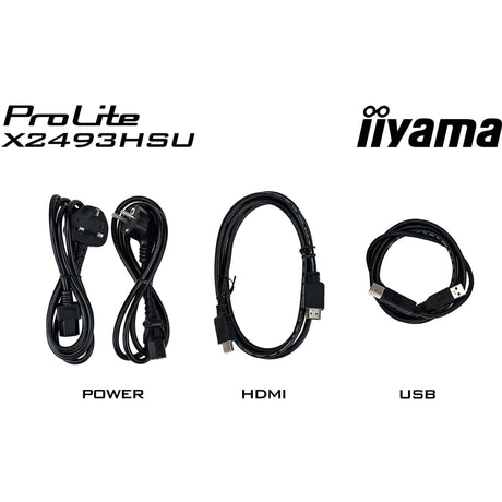 Iiyama prolite x2493hsu-b1 23.8 skærm (sort (mat), 120 Hz, HDMI, skærmport, USB, lyd)
