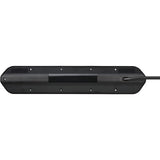 Brennerstuhl ®estilo hjørne tilslutningsboks med USB-opladningsfunktion 6-vejs 4x beskyttelsesstik 2x euro sølv sort