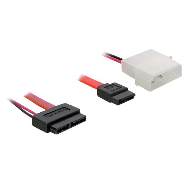 Delock sata slimline alt-i-én kabeladapter (rød sort, 84390)