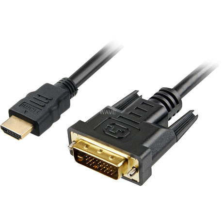 Sharkoon HDMI > DVI-D-adapter (sort, 5 meter, dual-link)