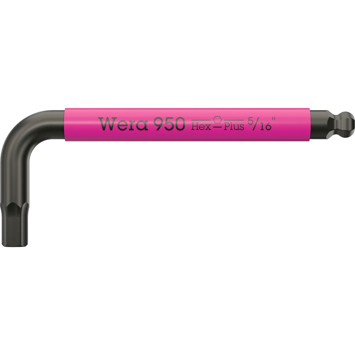 Wera 950 9 hex-plus flerfarvet imperial 3 L-nøglesæt, blacklaser (sort, 9-delt)
