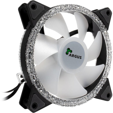Inter-tech argus rs-071 rgb 120x120x25 kabinet blæser (sort, 120 x 120 x 25 mm, pwm)