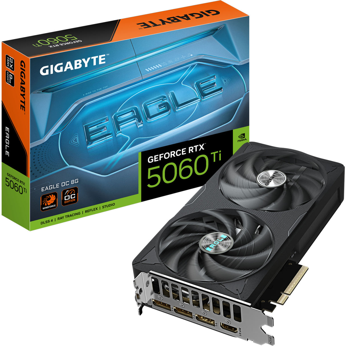 Gigabyte GeForce RTX 5060 Ti Eagle OC 8G grafikkort (3x Display Port, 1x HDMI)
