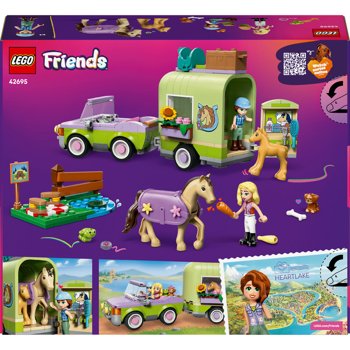 Lego friends 42695 trailer med hest og føl