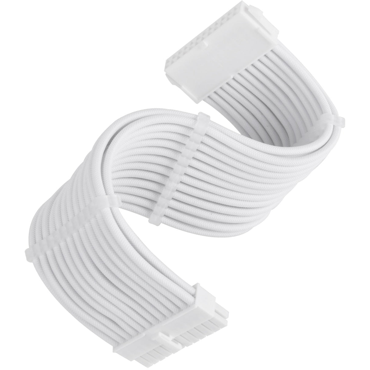 Silverstone sst-pp07e-mbw-v2, 24pin atx forlængerkabel (hvid, 30 centimeter)