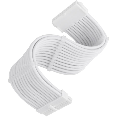 Silverstone sst-pp07e-mbw-v2, 24pin atx forlængerkabel (hvid, 30 centimeter)