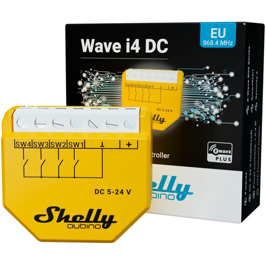 Shelly qubino wave i4 dc switch (gul)