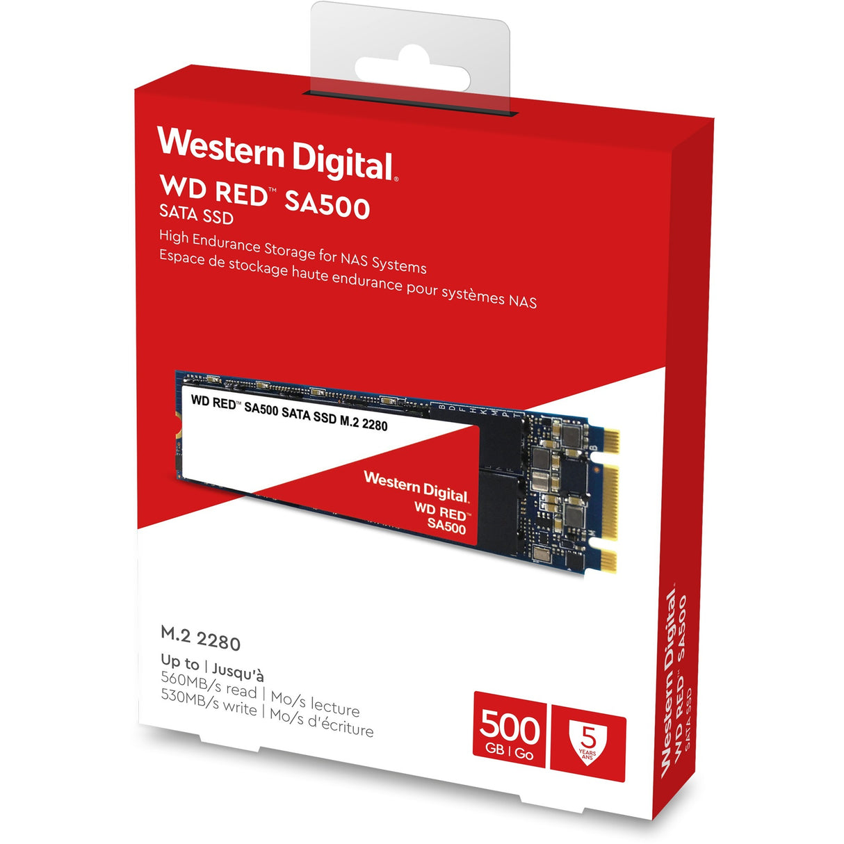 Wd rød, 500 GB SSD (s500g1r0b, m.2 2280)