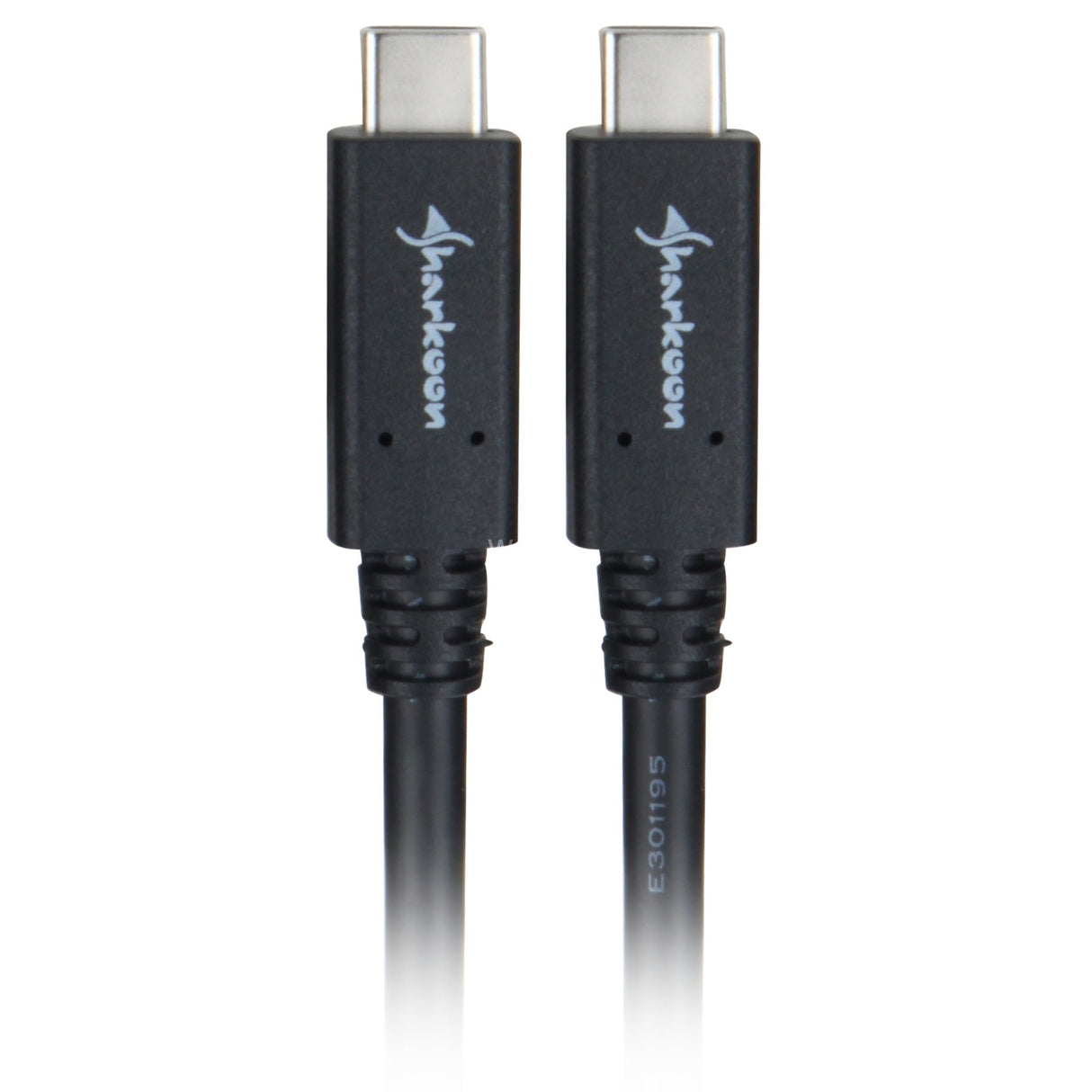 Sharkoon USB-C 3.2 > USB-C-kabel (sort, 0,5 meter)