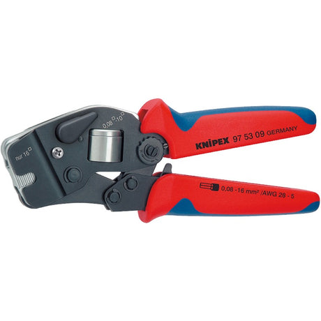 Knipex selvjusterende crimptang med frontindgang 975309 (automatisk kvadratisk crimp, med åbningsfjeder)