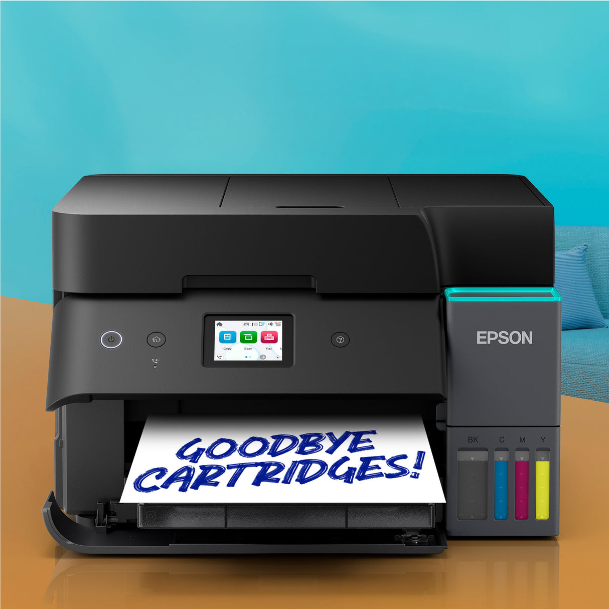 Epson ecotank et-4950 alt-i-en inkjetprinter (sort, fax, scanning, kopi, WiFi, inklusive op til 3 års blæk)