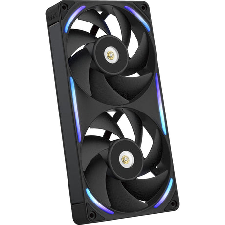Nzxt f240x rgb case fans (sort, 2 stk, 240 x 120 x 30 mm, pwm)