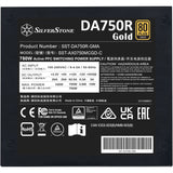 Silverstone da750r guld modulær 750 watt strømforsyning (sort, 4x pcie)