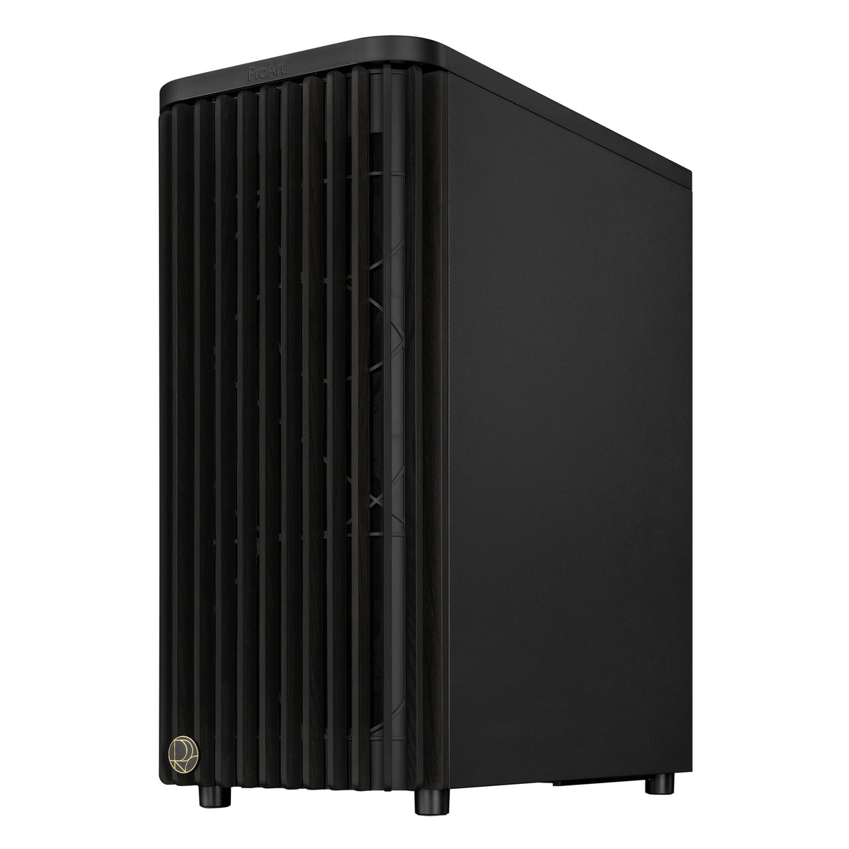 Asus proart pa401 wood edition - metalpanel midi tårnhus (sort | 2x USB-A | 1x USB-C)