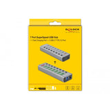 Delock USB 3.2 gen 1 hub med 7 porte USB hub (grå)