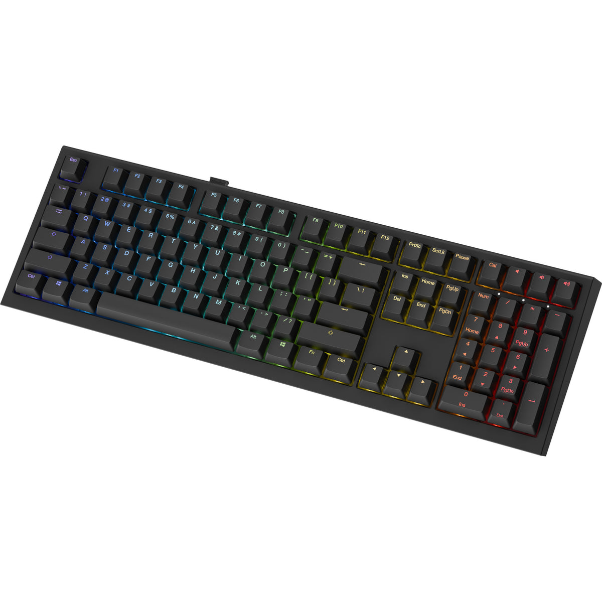 Ducky one x trådløst rgb mekanisk tastatur (sort, us-layout (qwerty), induktivt, 100 %, hot-swappable, pbt, 2,4 ghz | bluetooth | usb-c)