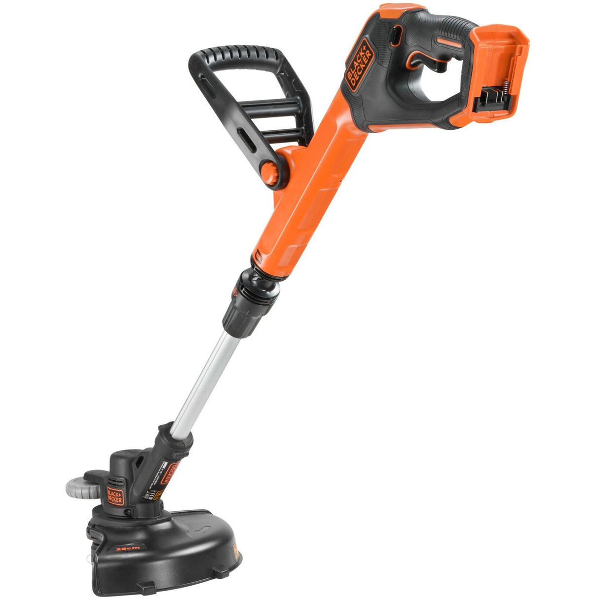 Black+decker batteri græstrimmer stc1820pcb (orange sort, batteri medfølger ikke)