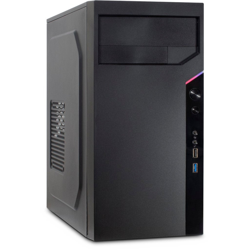 Inter-tech it-6505 reto mini tårnhus (sort | 2x USB-A)