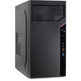 Inter-tech it-6505 reto mini tårnhus (sort | 2x USB-A)