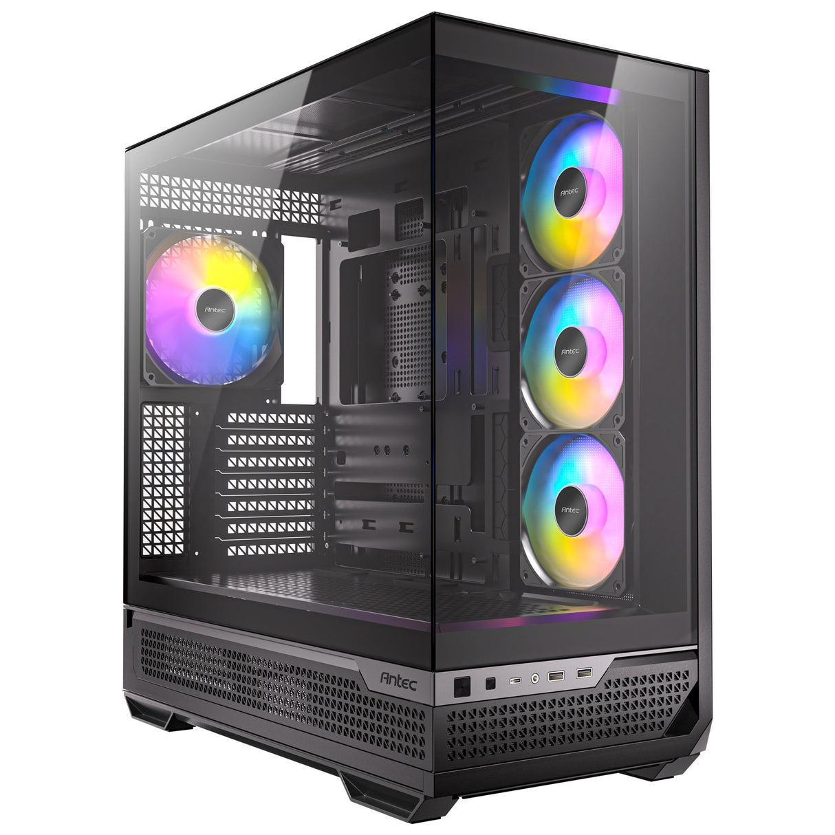 Antec c7 argb midi tårnhus (sort | 2x USB-A | 1x USB-C | hærdet glas)