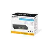 Netgear 5-ports gigabit ethernet poe+ unmanaged switch (gs305pp) (sort)