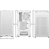 Vær stille! pure base 501 airflow midi tårnhus (hvid | 2x USB-A | 1x USB-C)