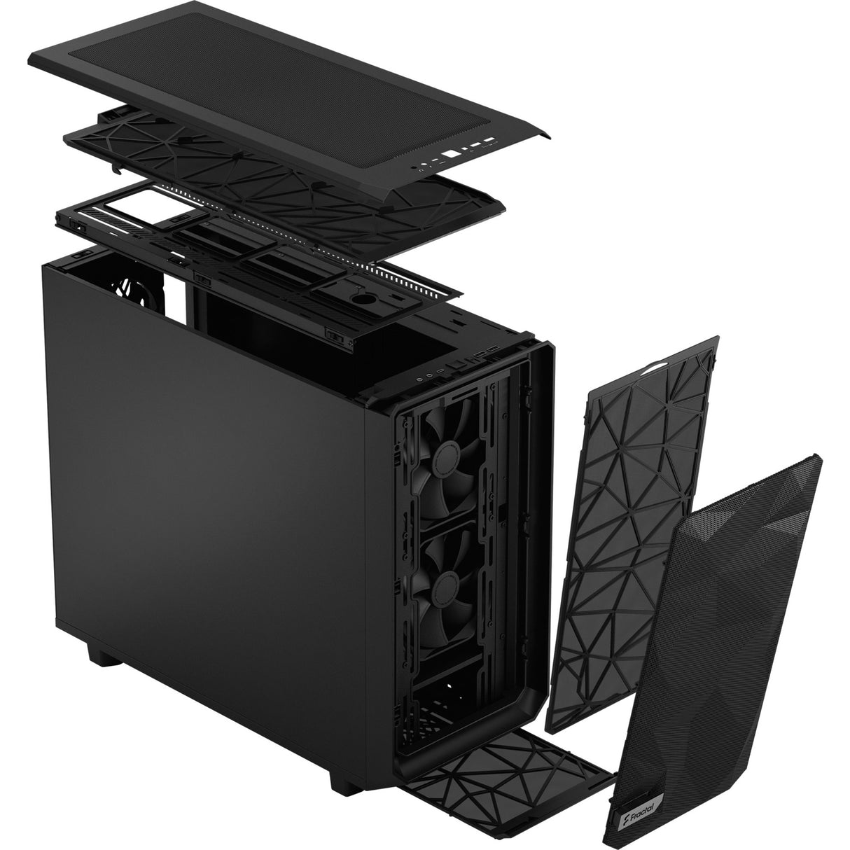 Fractal design meshify 2 midi tårnhus (sort | 2x USB-A | 1x USB-C)
