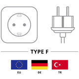 Goobay eurostik > c13 strømkabel (sort, 1,5 meter)