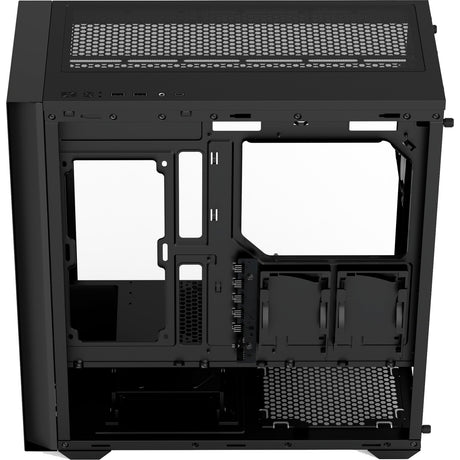 Aerocool b502a midi tårnhus (sort | 2x USB-A | 1x USB-C | RGB)