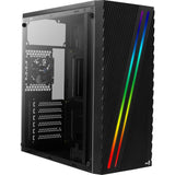 Aerocool streak midi tårnhus (sort | 3x USB-A | RGB | vindue)