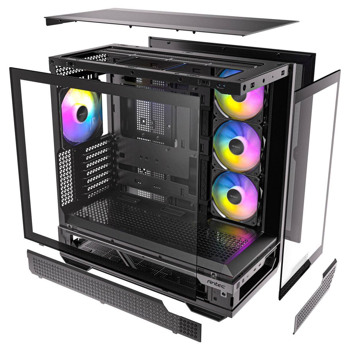 Antec c7 argb midi tårnhus (sort | 2x USB-A | 1x USB-C | hærdet glas)
