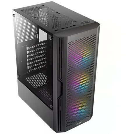 Antec ax20 midi tårnhus (sort | 3x USB-A | hærdet glas)