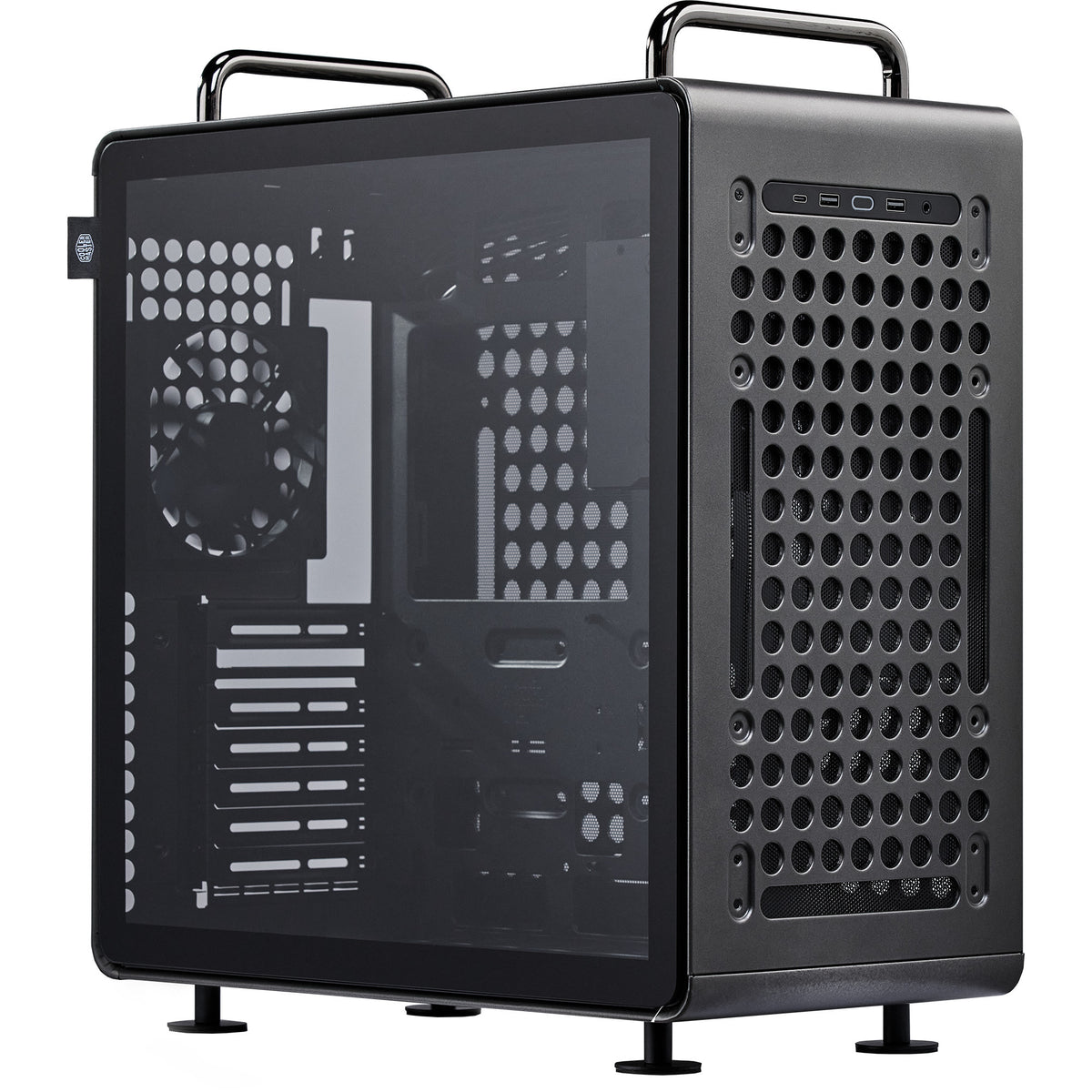 Cooler Master Qube 540 Stardust Iron Midi Tower-hus (sort | 2x USB-A | 1x USB-C | hærdet glas)