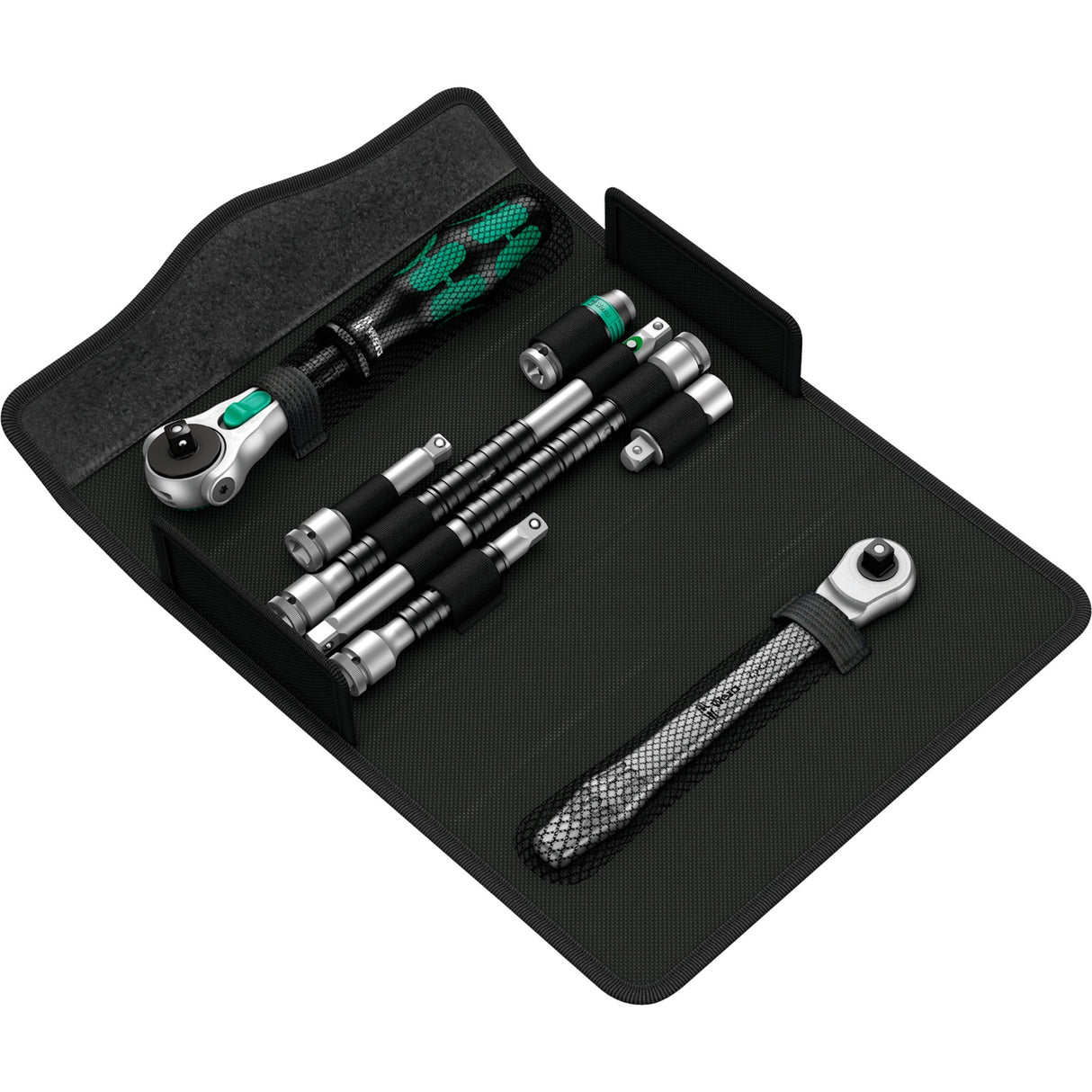 Wera Kraftform Compact Zyklop MS1 Metal Speed Ratchet, 1 4 (sort grøn, 2-delt)