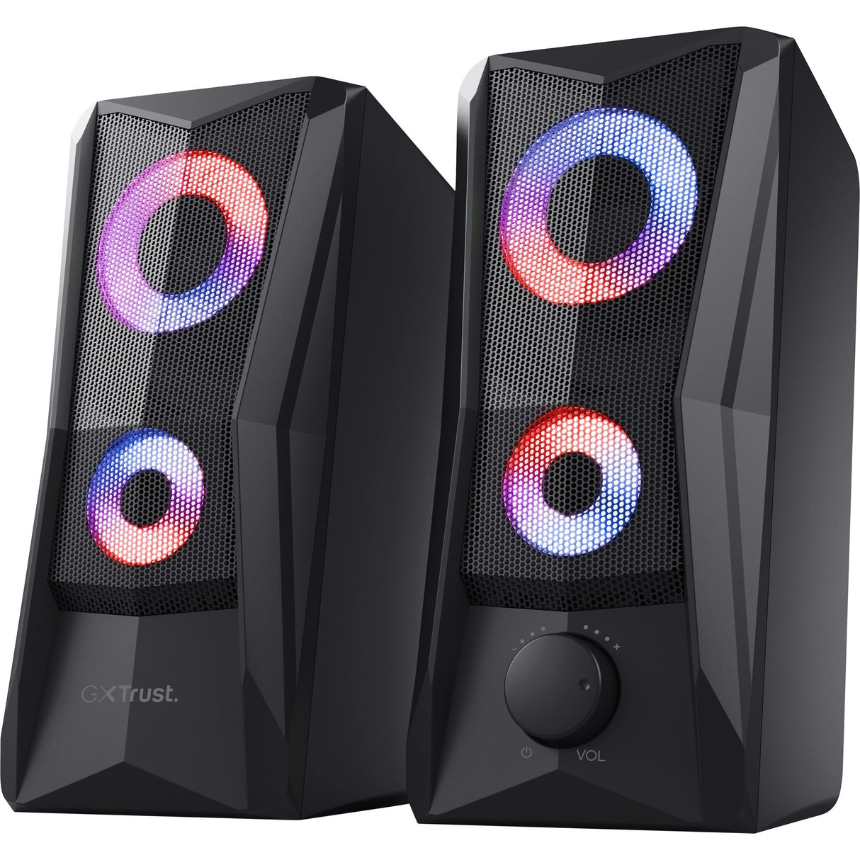 Trust GXT 606 JAVV RGB Illuminated 2.0 højttalersæt pc-højttaler (sort)