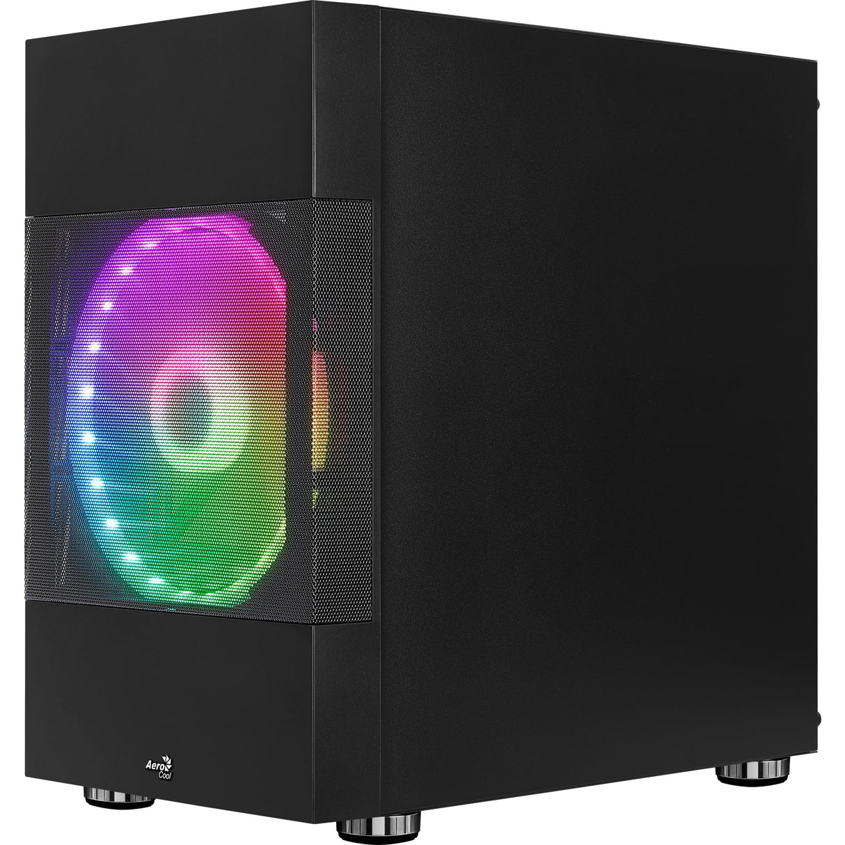 Aerocool atomic v2 mini tårnhus (sort | 2x USB-A | vindue)