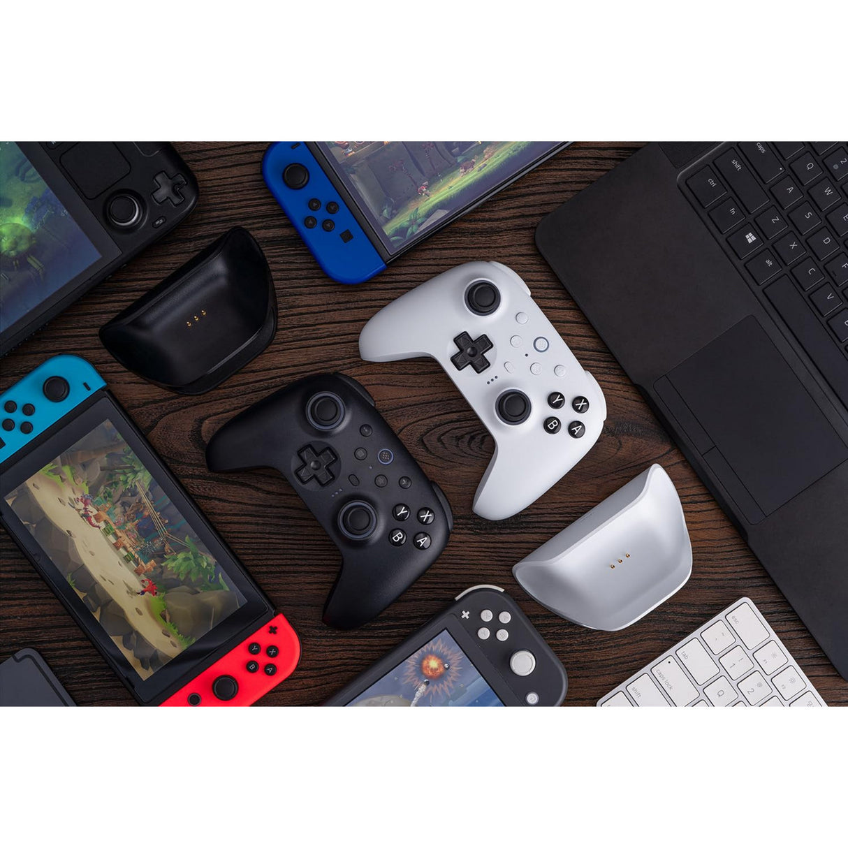 8bitdo ultimate 2 Bluetooth-controller (hvid, PC, Switch 2, Bluetooth USB-C 2,4 GHz)