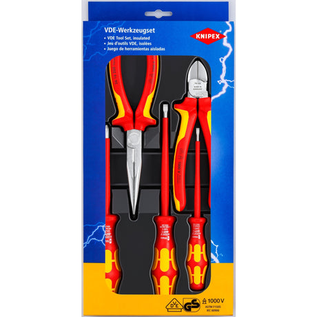 Knipex vde værktøjssæt 00 20 13 værktøjssæt (rød gul, 5 stk.)