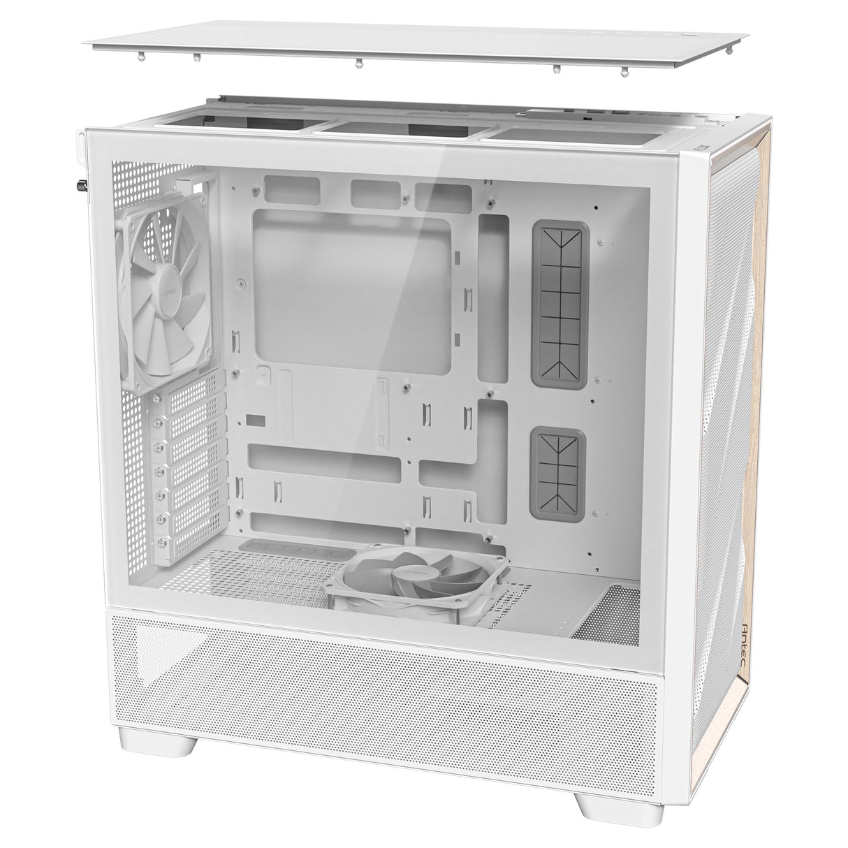 Antec flux midi tårnhus (hvid | 2x USB-A | 1x USB-C | hærdet glas)