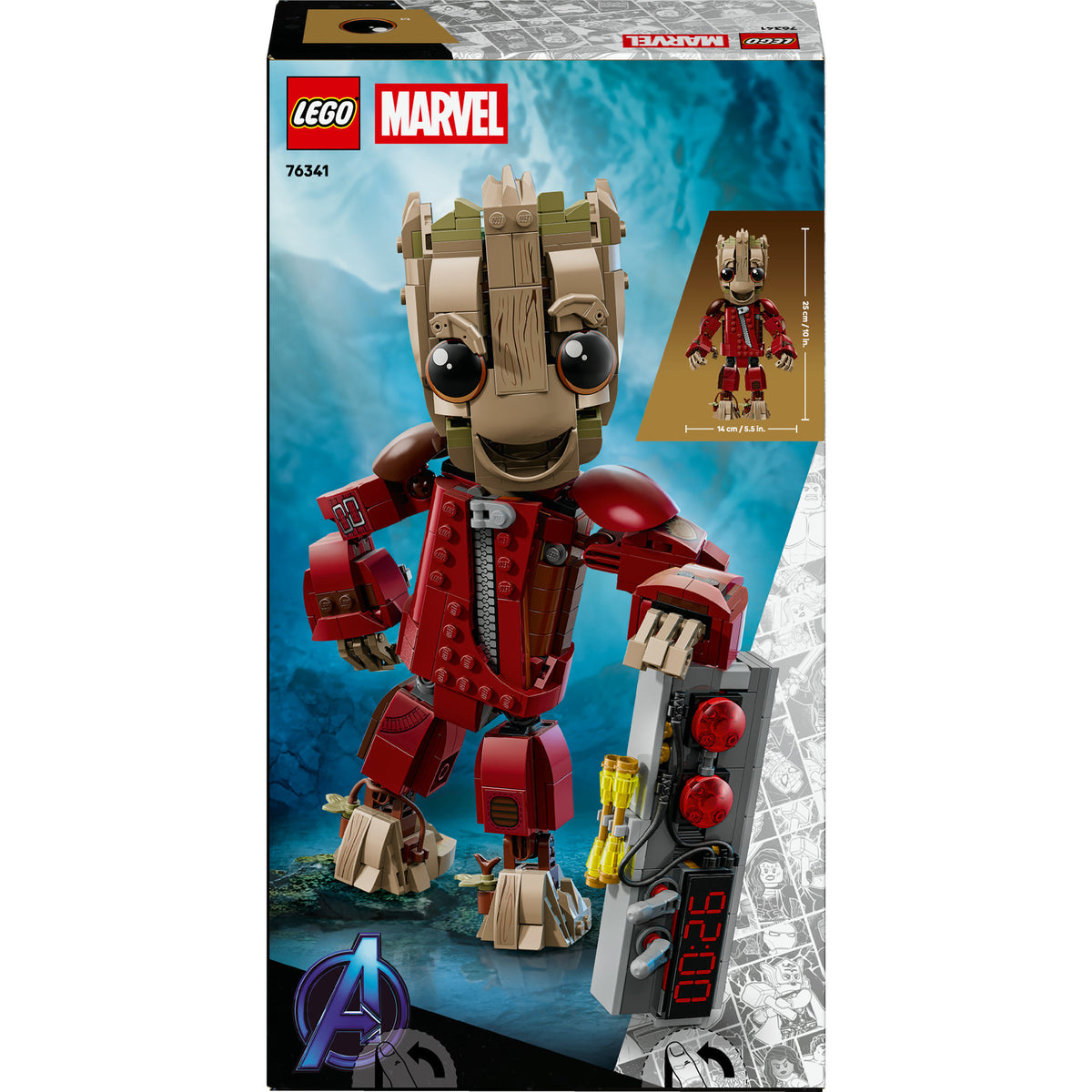Lego marvel large i ravager jumpsuit - bygbart superheltelegetøj til børn - 76341