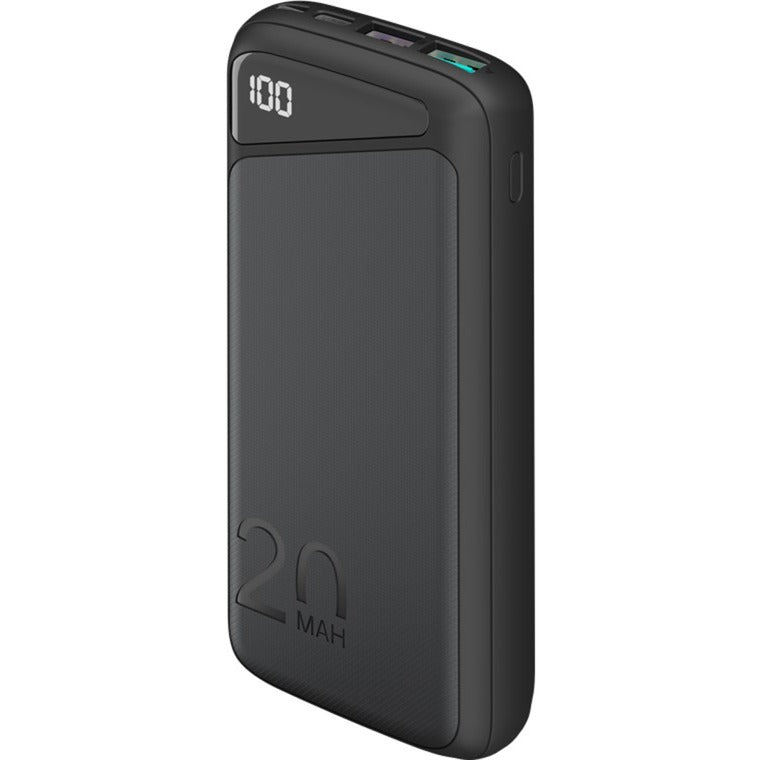 Goobay hurtigopladning powerbank 20.000 mah - 74 wh (sort, USB-C PD, QC 3.0)