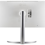 LG Ultrafine 27UQ850V-W 27 4K UHD-skærm (hvidsølv, 2x HDMI, skærmport, 2x USB-A, USB-B, USB-C)