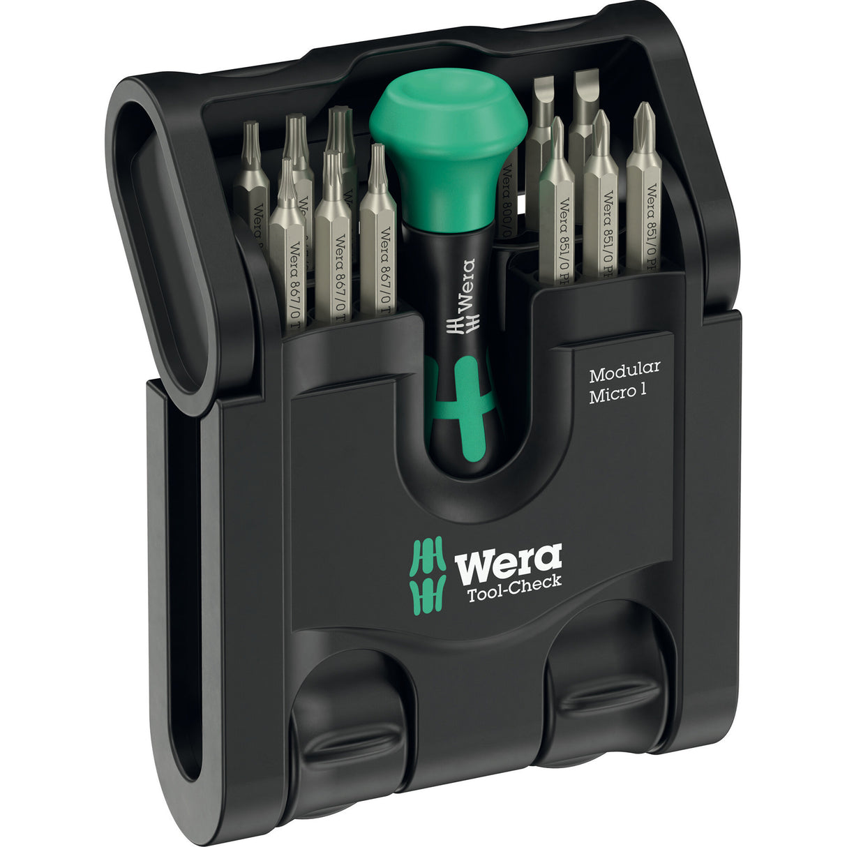Wera tool-check modulært sæt imperial 1, 50-delt bit sæt (sort grøn)